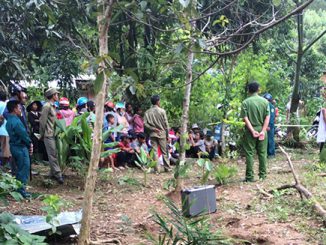 wartime bomb explosion in central Vietnam